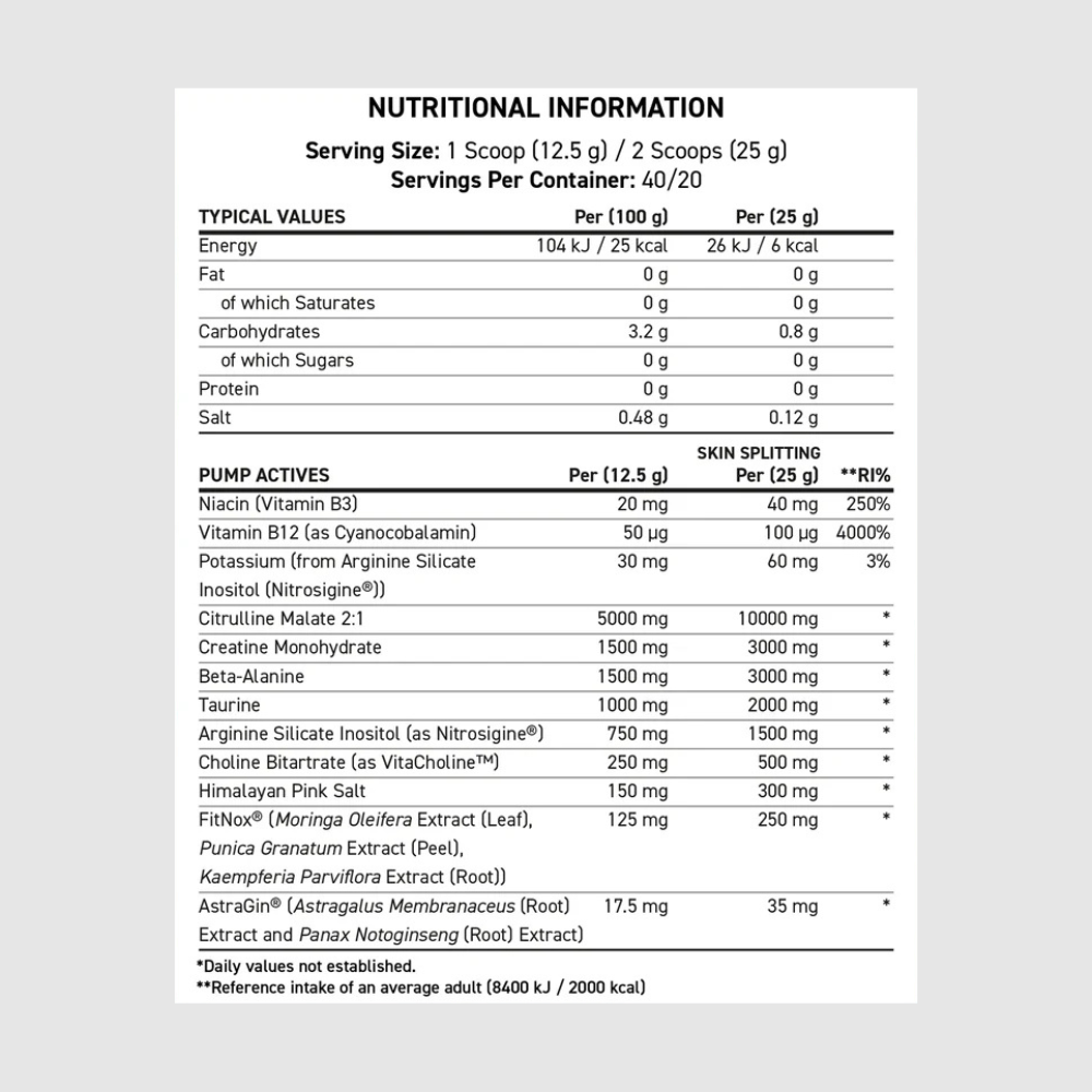 PRE-ENTRENO ABE PUMP 40 SERVICIOS