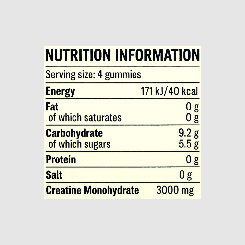 GOMITAS CREATINA 400G