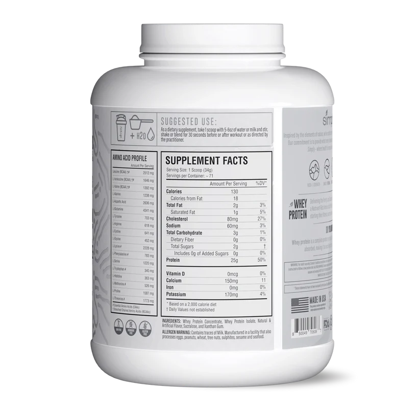 PROTEÍNA SIMPLY 100%WHEY 5LB