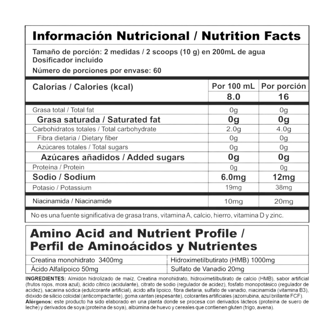 CREA STACK CREATINA MONOHIDRATADA 600GR